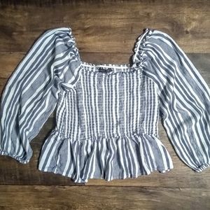 Striped casual blouse